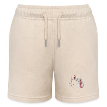 Michigan (USA) | echter Baseball | Landkarte Scpt - Kinder Organic Joggingshorts Mini Bolter von Stanley/Stella - Natur - Vorne