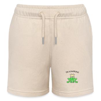 Prince Charming Frog King - Kids Organic Sweat Shorts by Stanley/Stella - soft Ecru - Front
