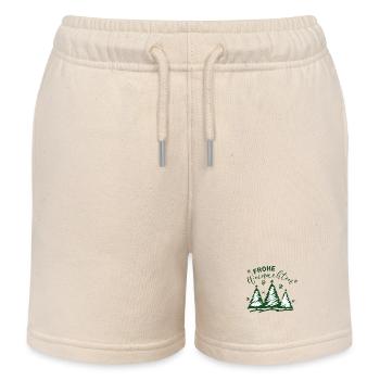 Frohe Weinachten - Kinder Organic Joggingshorts Mini Bolter von Stanley/Stella - Natur - Vorne