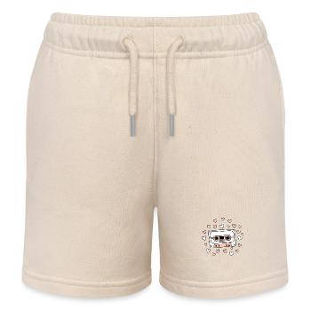 Kassette Liebe Liebhaber Musik 70s Retro Pink Lieb - Kinder Organic Joggingshorts Mini Bolter von Stanley/Stella - Natur - Vorne