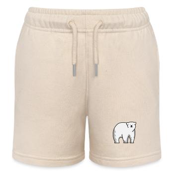 Polar bear - Kids Organic Sweat Shorts by Stanley/Stella - soft Ecru - Front
