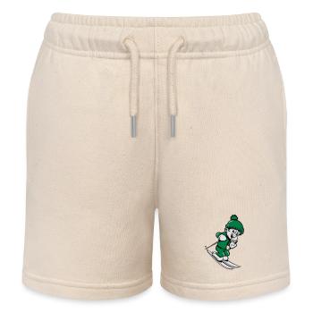 Hiver vacances ski enfants - Short de jogging enfant bio Stanley/Stella - écru doux - Devant