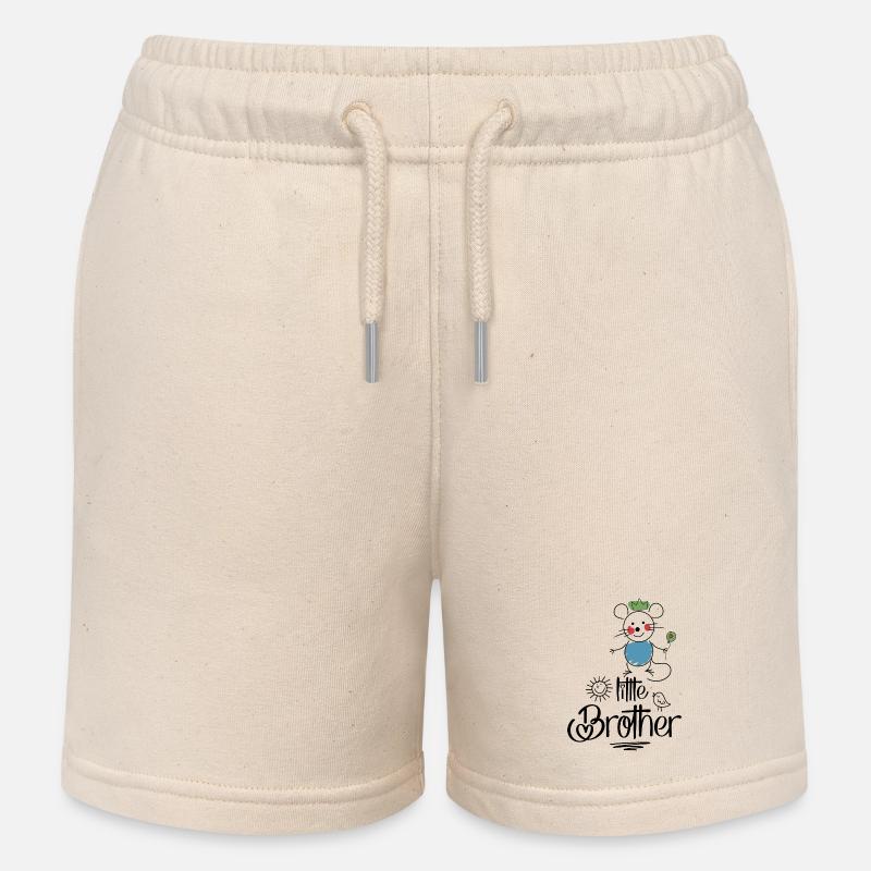 Petit frère - Short de jogging enfant bio Stanley/Stella - écru doux
