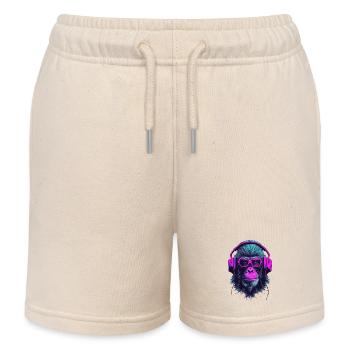 Battements de singe - Short de jogging enfant bio Stanley/Stella - écru doux - Devant