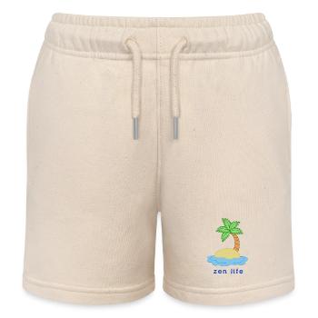 Zen life - Short de jogging enfant bio Stanley/Stella - écru doux - Devant