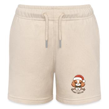 Charming Christmas Jumper - Kids Organic Sweat Shorts by Stanley/Stella - soft Ecru - Front