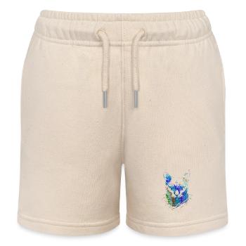 Colorful Cats - Kids Organic Sweat Shorts by Stanley/Stella - soft Ecru - Front