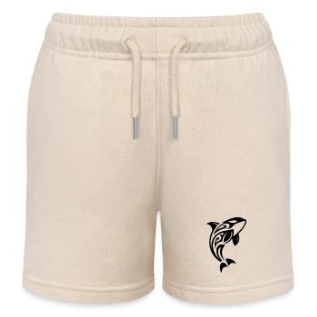 Saut Orca Tribal Style De Tatouage - Short de jogging enfant bio Stanley/Stella - écru doux - Devant