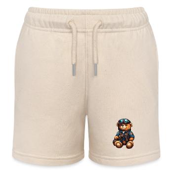 Teddybär / Kuscheltier / Stofftier / Geschenkidee - Kinder Organic Joggingshorts Mini Bolter von Stanley/Stella - Natur - Vorne
