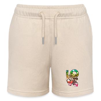 Summer Lake Nature Flora Art Flowers Sea Beach - Kids Organic Sweat Shorts by Stanley/Stella - soft Ecru - Front