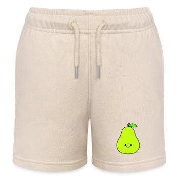 Pear Comic - Kids Organic Sweat Shorts by Stanley/Stella - soft Ecru - Front
