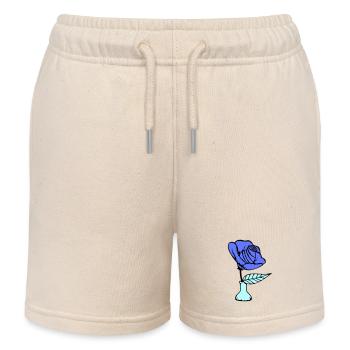 Schöne Rose Vase Blüte Blatt Röschen Romantisch - Kinder Organic Joggingshorts Mini Bolter von Stanley/Stella - Natur - Vorne