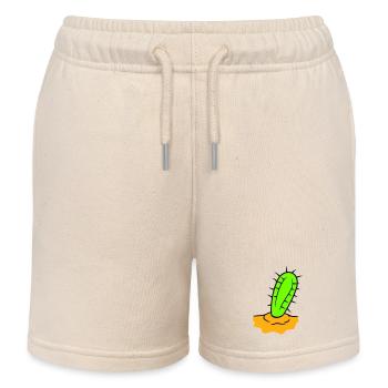 Cactus Plant Prickly Spiny Deserts Cacti - Kids Organic Sweat Shorts by Stanley/Stella - soft Ecru - Front