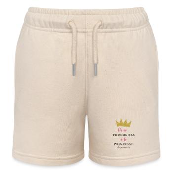 Princesse de parrain - Short de jogging enfant bio Stanley/Stella - écru doux - Devant