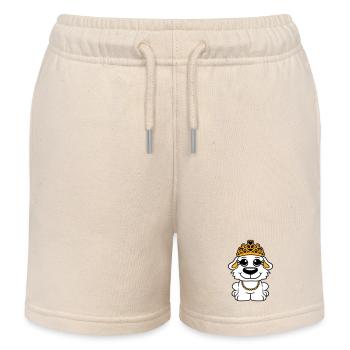 Hund Krone Königin Mädchen Hübsch Prinzessin Frau - Kinder Organic Joggingshorts Mini Bolter von Stanley/Stella - Natur - Vorne