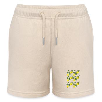 Lemon sprigs - Kids Organic Sweat Shorts by Stanley/Stella - soft Ecru - Front