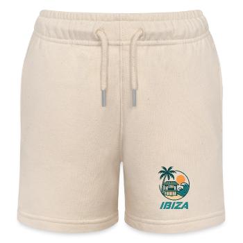 Ibiza Island Beach Bar - Kids Organic Sweat Shorts by Stanley/Stella - soft Ecru - Front