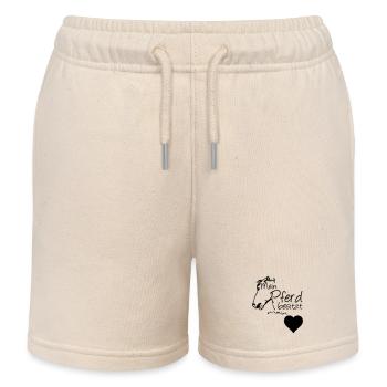 Mein Pferd - Mein Herz Geschenk - Kinder Organic Joggingshorts Mini Bolter von Stanley/Stella - Natur - Vorne