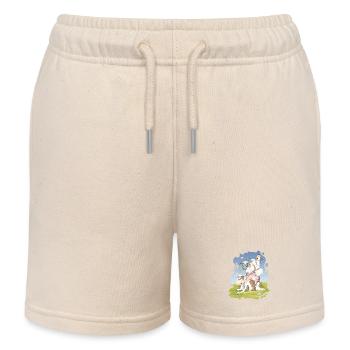 eierlegende Wollmilchsau - Kinder Organic Joggingshorts Mini Bolter von Stanley/Stella - Natur - Vorne