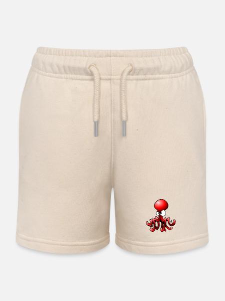 Krake - Tintenfisch - Kinder Organic Joggingshorts Mini Bolter von Stanley/Stella - Natur