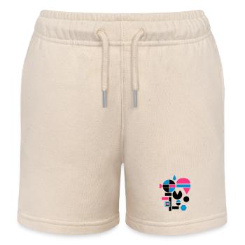 Différentes formes géométriques - Short de jogging enfant bio Stanley/Stella - écru doux - Devant