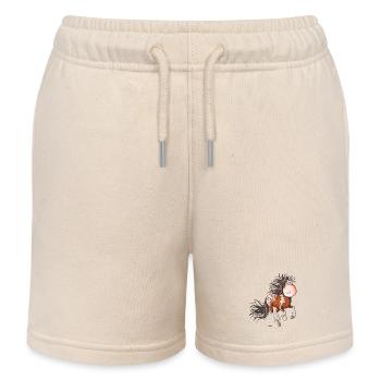Stürmischer Appaloosa - Kinder Organic Joggingshorts Mini Bolter von Stanley/Stella - Natur - Vorne