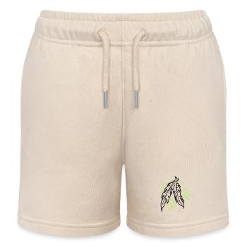 Feathers tied together - Kids Organic Sweat Shorts by Stanley/Stella - soft Ecru - Front