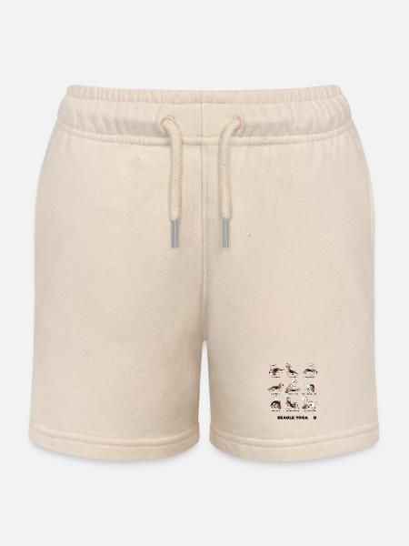 BEAGLE YOGA - Short de jogging enfant bio Stanley/Stella - écru doux