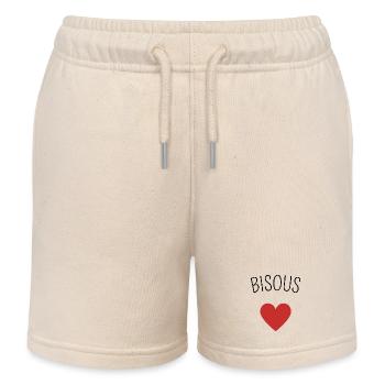 Küsst Herz - Kinder Organic Joggingshorts Mini Bolter von Stanley/Stella - Natur - Vorne