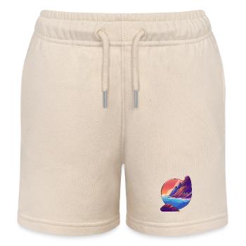 Sunrise Sea Island Holiday - Kids Organic Sweat Shorts by Stanley/Stella - soft Ecru - Front