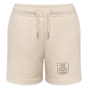 Unser Land, Unsere Kultur, Unsere Regeln, - Kinder Organic Joggingshorts Mini Bolter von Stanley/Stella - Natur - Vorne