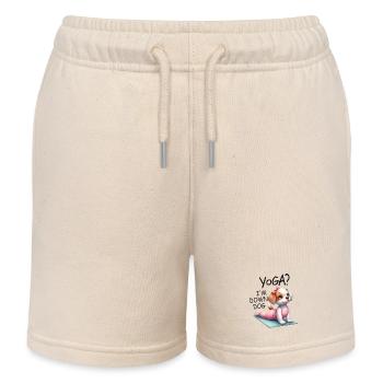 Yoga Dog Hund Entspannung - Kinder Organic Joggingshorts Mini Bolter von Stanley/Stella - Natur - Vorne