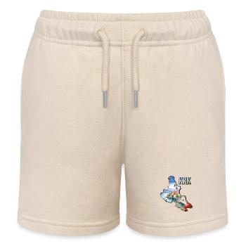 Aquarell Landkarte Krk - Kinder Organic Joggingshorts Mini Bolter von Stanley/Stella - Natur - Vorne