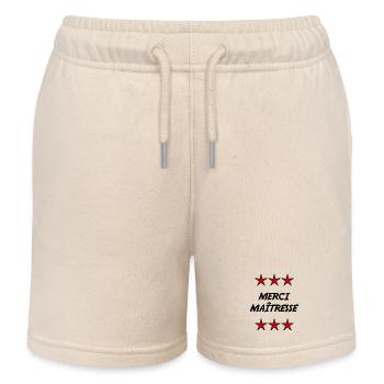 MERCI. MAÎTRESSE. MAÎTRE. MERCI MAÎTRESSE - Short de jogging enfant bio Stanley/Stella - écru doux - Devant