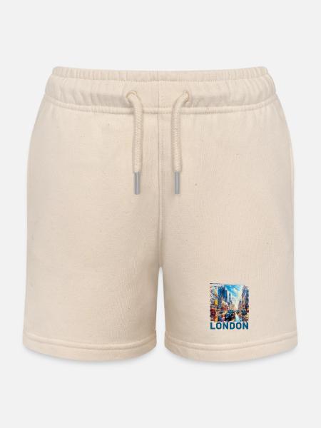 London - Kids Organic Sweat Shorts by Stanley/Stella - soft Ecru