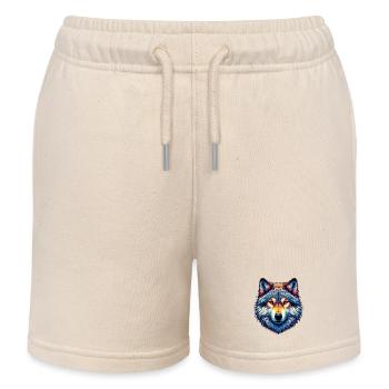 Wolf - Kids Organic Sweat Shorts by Stanley/Stella - soft Ecru - Front