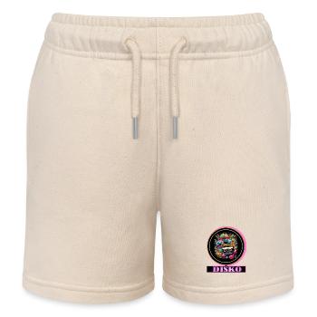 Disco Retro Kassette Neon Glanz - Kinder Organic Joggingshorts Mini Bolter von Stanley/Stella - Natur - Vorne