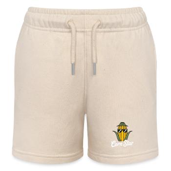 Corn Star Graphic - Kids Organic Sweat Shorts by Stanley/Stella - soft Ecru - Front