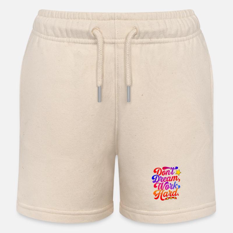 Dont dream work Hard - Kinder Organic Joggingshorts Mini Bolter von Stanley/Stella - Natur