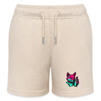 Graffiti Renard - Short de jogging enfant bio Stanley/Stella - écru doux - Devant