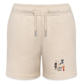  Katzen  Gute Laune  - Kinder Organic Joggingshorts Mini Bolter von Stanley/Stella - Natur - Vorne