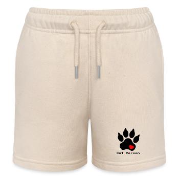 Hundepfote mit Herz Utility Design - Kinder Organic Joggingshorts Mini Bolter von Stanley/Stella - Natur - Vorne