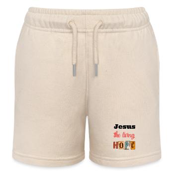 Joie de vivre Hope Design - Short de jogging enfant bio Stanley/Stella - écru doux - Devant