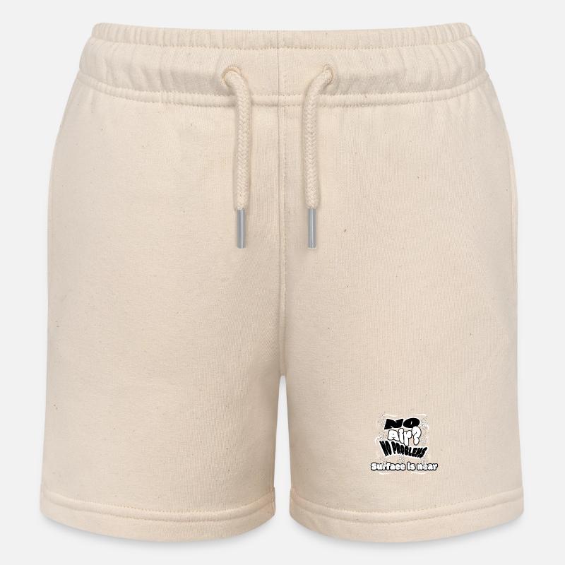 Pas d'air ? Pas de problème ! Surface à proximité - Short de jogging enfant bio Stanley/Stella - écru doux