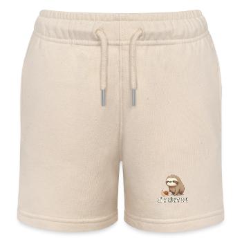 Ziehen Nicht So Sloth Cartoon - Kinder Organic Joggingshorts Mini Bolter von Stanley/Stella - Natur - Vorne