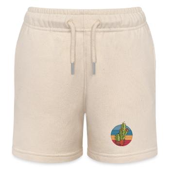 Fleur - Short de jogging enfant bio Stanley/Stella - écru doux - Devant