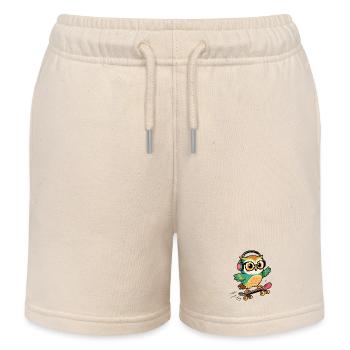 Eulen-Schlittschuhhelm und Schutzbrille - Kinder Organic Joggingshorts Mini Bolter von Stanley/Stella - Natur - Vorne