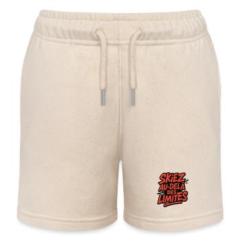 Ski beyond the limits! - Kids Organic Sweat Shorts by Stanley/Stella - soft Ecru - Front