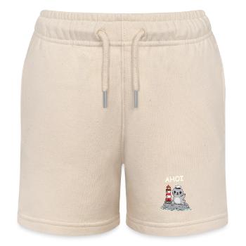 Seal Baby Ahoy - Kids Organic Sweat Shorts by Stanley/Stella - soft Ecru - Front