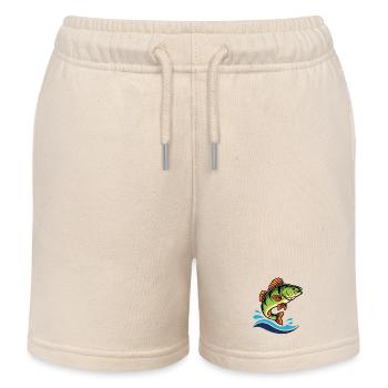 Colorful perch perch fishing - Kids Organic Sweat Shorts by Stanley/Stella - soft Ecru - Front